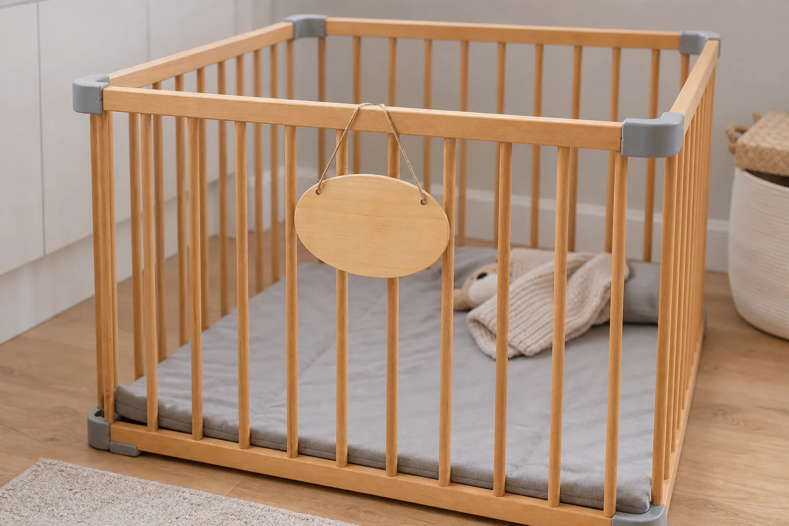 DIY-Laufgitter mit Namensschild personalisieren
