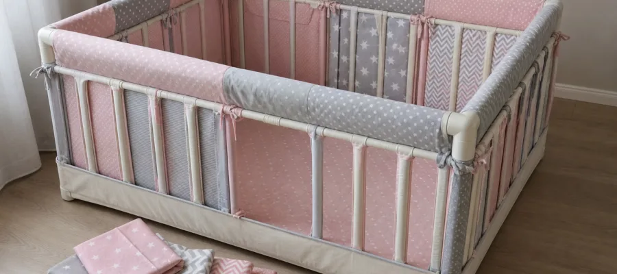 DIY-Laufgitter mit Stoff gestalten: Farben, Muster und Materialien